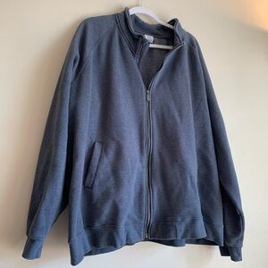 Carhartt Men's Zip-Up Sweatshirt Jacket Pullover Top Size 4XL Blue Grey